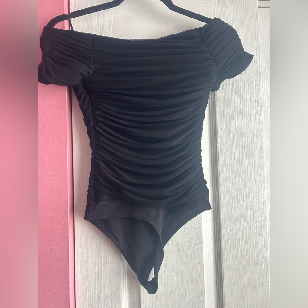 Black Rutched bodysuit - Picture 3 of 3